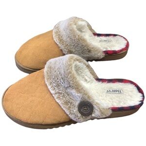 NEW BØRN Suede & Faux Fur Womens Slippers Sz 7-8